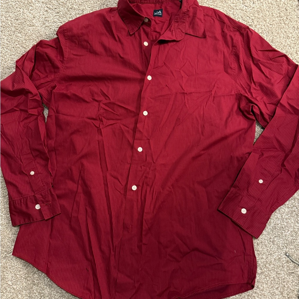 JA Red Button-Up Shirt